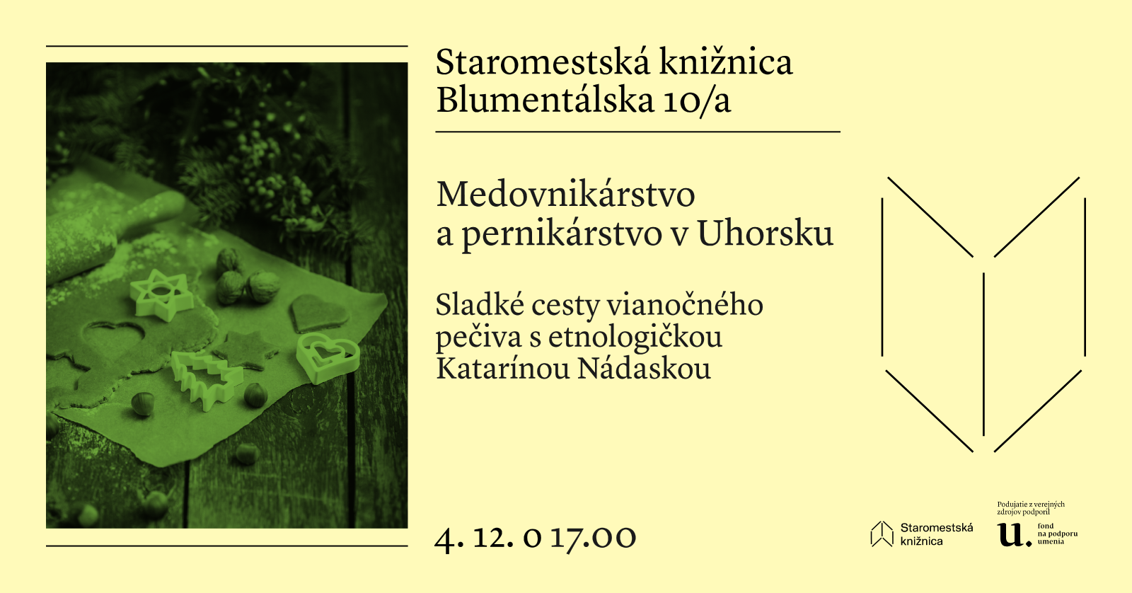 Medovnikárstvo a pernikárstvo v Uhorsku s Katarínou Nádaskou 4. decembra o 17.00 v Staromestskej knižnici na Blumentálskej 10/a