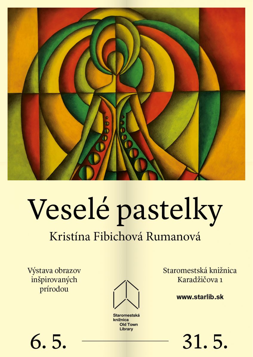 Veselé pastelky - výstava obrazov Kristíny Fibichovej Rumanovej v Staromestskej knižnici na Karadžičovej 1 do 31. mája.